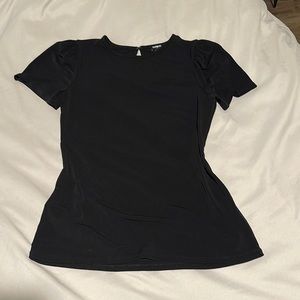 Express puff sleeve black shirt in large.